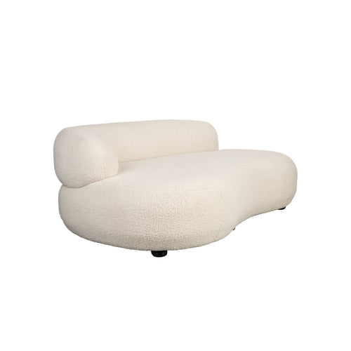 Housecraft Living Noxx Bank 2,5 zits Teddy stof Wit - vtwonen shop