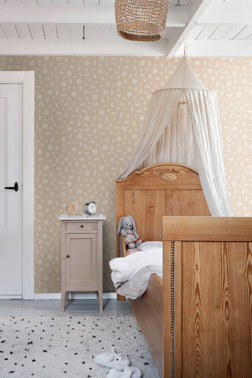 ESTAhome behang grafisch motief donker beige - 50 x 900 cm - 139750 - vtwonen shop