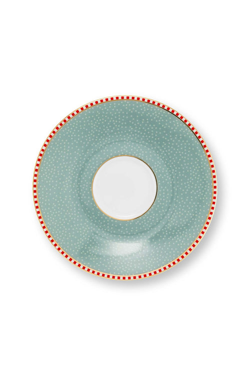 Pip Studio Kop en Schotel - Blooming Tales - Blauw - 120ml - Set van 2