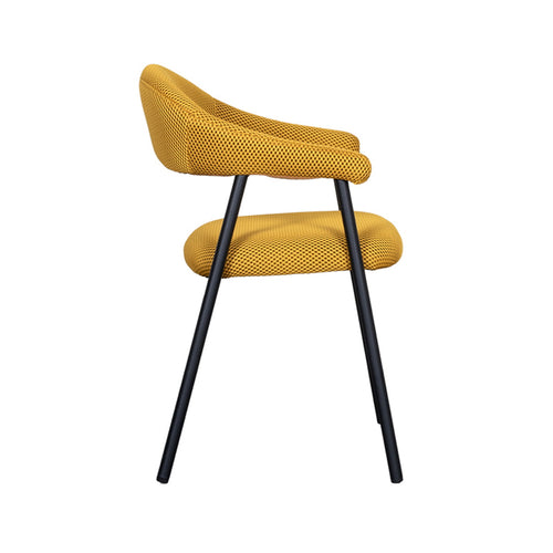 LABEL51 Eetkamerstoel Amaze - Geel Stof - Zithoogte 50cm - Set van 2 - vtwonen shop