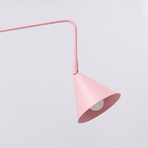 Sollux Lighting Wandlamp NOX 1 roze met schakelaar - 14x61x30cm