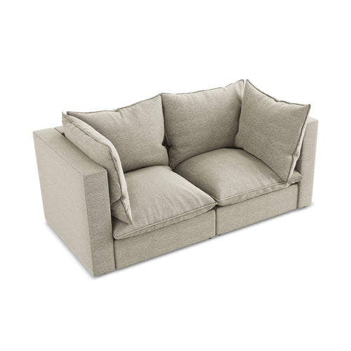LaMiaSofa Tweezits modulaire bank Ravenna - bouclé - taupe - 180x90x77