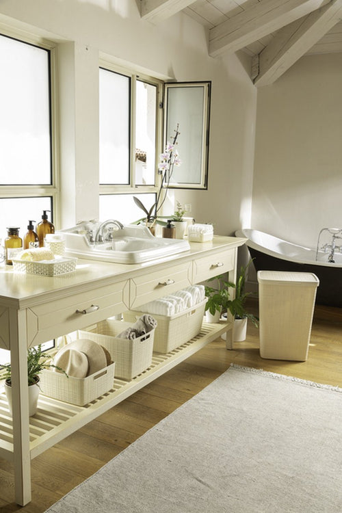 Curver Jute Wasmand met deksel - 58L - Gebroken wit - vtwonen shop