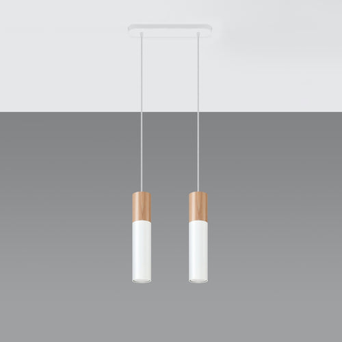 Sollux Lighting Hanglamp PABLO 2 wit - 30x6x90cm
