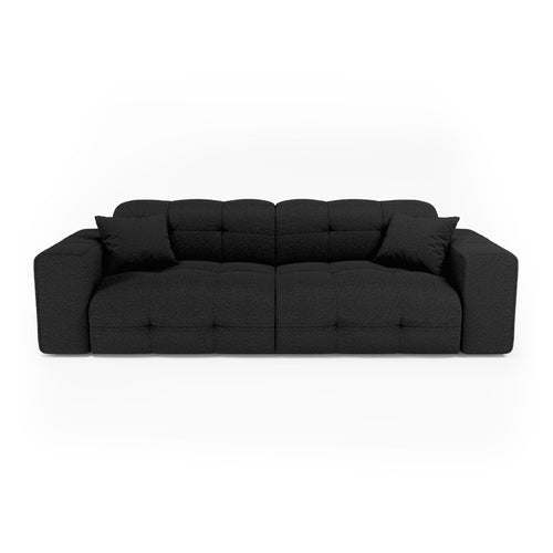 Premium Interiors - Bank COCOON - bouclé-stof donker antraciet 230cm