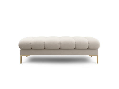 Cosmopolitan Design Bank Bali 2-zits, structurele stof, beige - 62x133x40cm