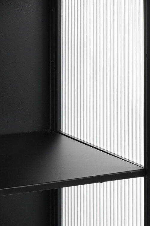 Mica Decorations Clifton Opbergkast met Deuren - L38 x B35 x H90 cm - Metaal - Zwart - vtwonen shop