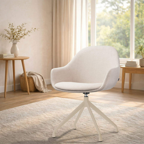 Nolon Nola-Mae draaibare eetkamerstoel beige beige onderstel