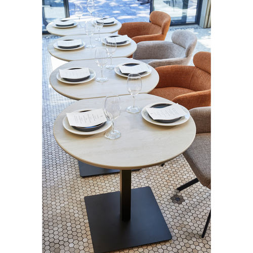 WOOOD vierkante buisvoet bistro - Metaal - Zwart - 72x50x50