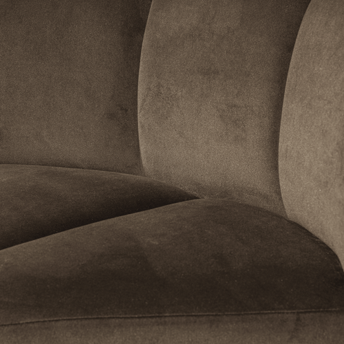 WOOOD eetbank hoek met rugleuning Mojo - Velvet - Taupe - 83x83x83