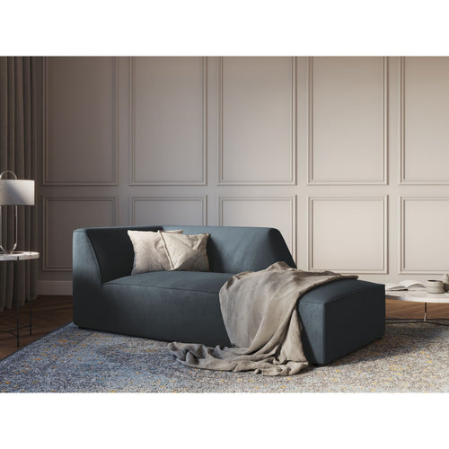 Cosmopolitan Design - Ligstoel rechts Siena ribfluwelen blauw - 181x93x69cm