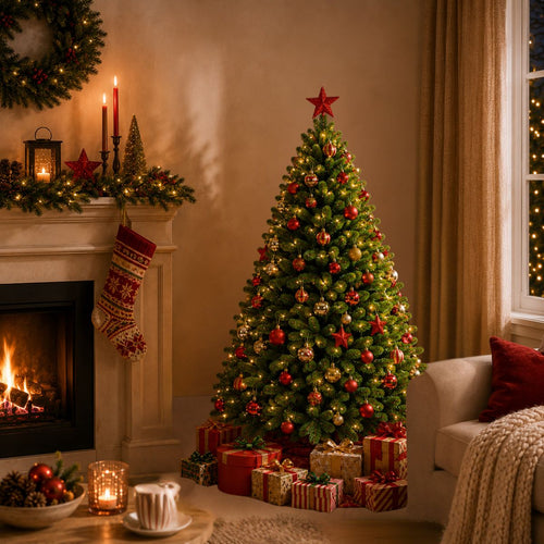 Triumph Tree Tsuga - Kunstkerstboom met Volle Uitstraling en 386 Takken - Kunstboom Makkelijk op te Zetten - Onderdeel van de Kerstbomen Collectie in