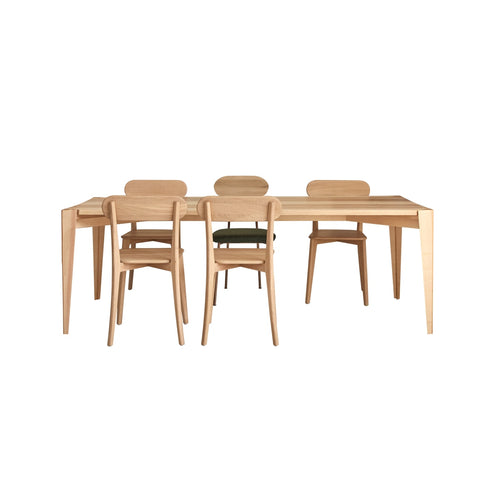 Tikamoon Tafel van massief Frans olijfessenhout voor 6/8 personen - Naturel