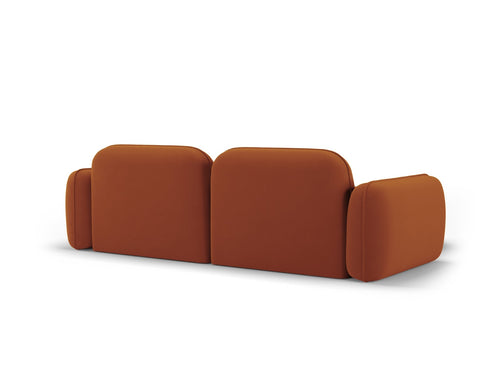 Cosmopolitan Design Modulaire hoekbank links Sydney 3-zits, flueel, terracotta - 165x230x70cm