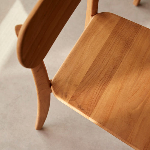 Tikamoon Stoel van massief teakhout - Naturel - vtwonen shop