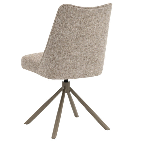 DÉJA Living Eetkamerstoel Meau - Beige/Taupe - Draaibaar - Set van 2 - vtwonen shop