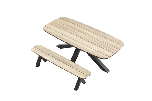Sens-Line - Bradford Tuinbank - 182cm - Kunststof Bruin