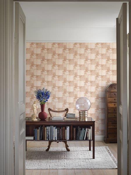 Borastapeter behang mediterrane huisjes roze - 53 cm x 10.05 m - 660850 - vtwonen shop