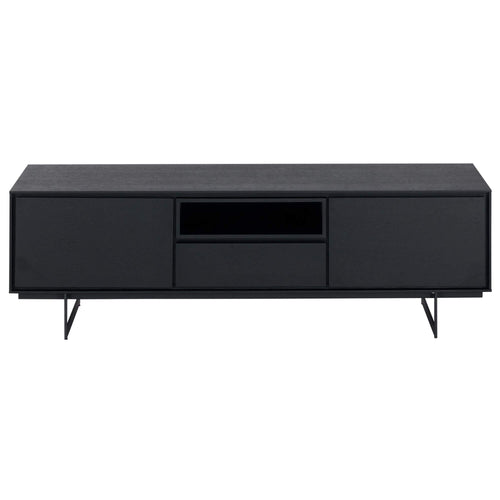 Furnhouse tv-meubel Tokyo - Zwart - MDF, zwart eikenfineer - 45x160x50