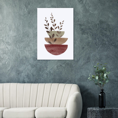 Artfulprints Poster Boho – Layered peace   - 50x70 cm - Bruin