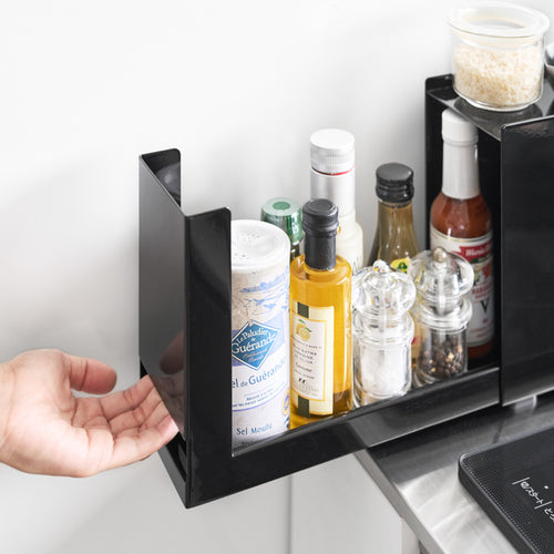 Yamazaki Tower Kruidenrek compact uitschuifbaar - Zwart