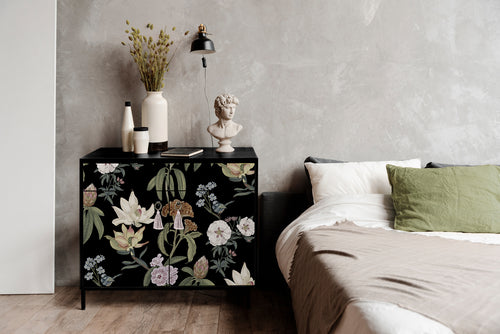 Dressoir MDF 2 deuren en 2 lades met bloemenprint