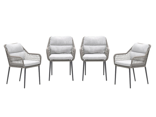 Garden Impressions Toledo tuinstoelen set van 4 taupe