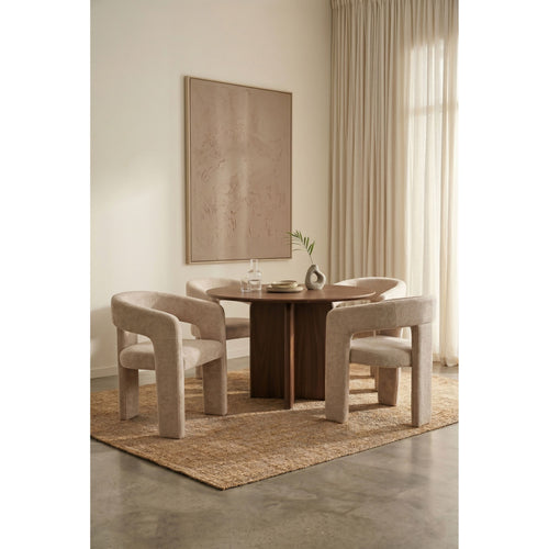 Housecraft Living Valentin Eetkamerstoelen Armleuning Beige - Set van 2