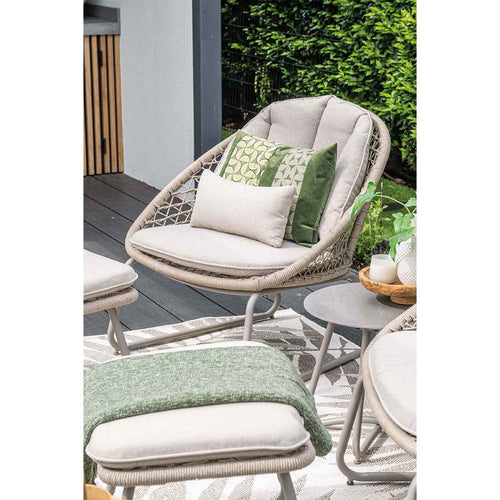 Garden Impressions loungestoel Roswell taupe incl. voetenbank - vtwonen shop