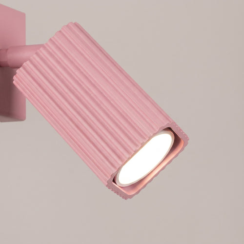Sollux Lighting Wandlamp RAYO roze met schakelaar - 8x16x16cm