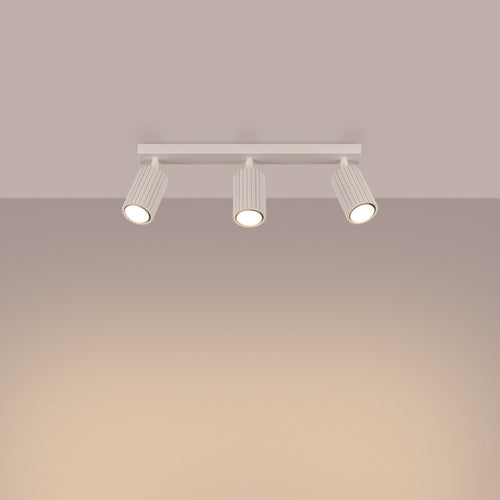 Sollux Lighting Plafondlamp KARBON 3L beige - 45x6,5x16,5cm