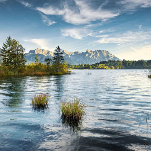 Sanders & Sanders fotobehang landschap met water blauw en groen - 450 x 280 cm - 612605