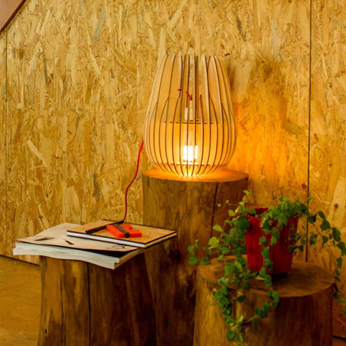 Bomerango Halley S houten hanglamp small - met koordset zwart - Ø 25 cm - vtwonen shop