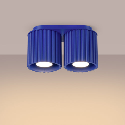 Sollux Lighting Plafondlamp AURA 2 ultramarijn GU10 - 21x10x12cm