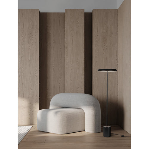 Nova Luce OPHELIA Geïntegreerde LED-vloerlamp matzwart/fineer, 27W, 2199lm, 3000K