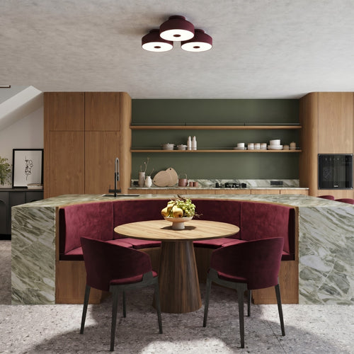 Sollux Lighting Plafondlamp OMIQ bordeaux - 30x30x15cm
