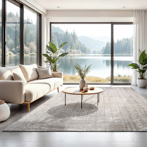 Louis De Poortere vloerkleed Central Yellow - beige - 240x340cm - vtwonen shop