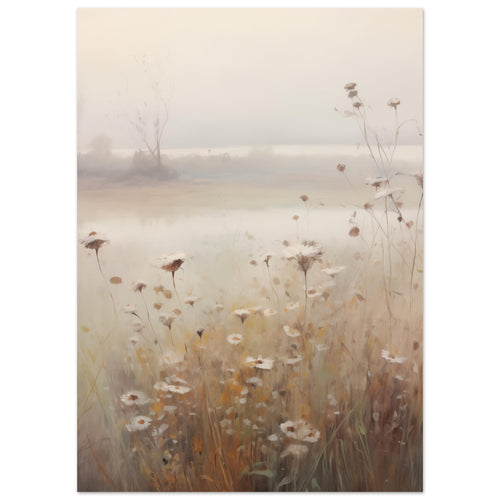 Artfulprints  Foggy flowerfield 1   poster 50x70 cm - vtwonen shop