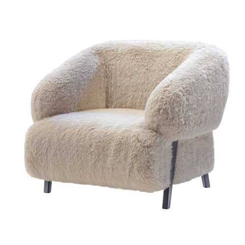 DÉJA Living Fauteuil Espe Fluffy - Taupe Stof - 91x86x77cm - vtwonen shop