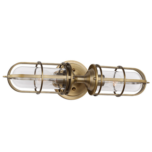 Urban Restoration Feiss 2-lichts wandlamp donker antiek messing IP44