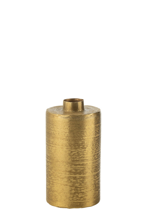 J-Line vaas Rond - metaal - goud - small - 38.5 cm hoog