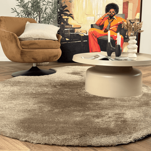 Interieur05 organisch vloerkleed Odelia - bruin/taupe - 330x240cm