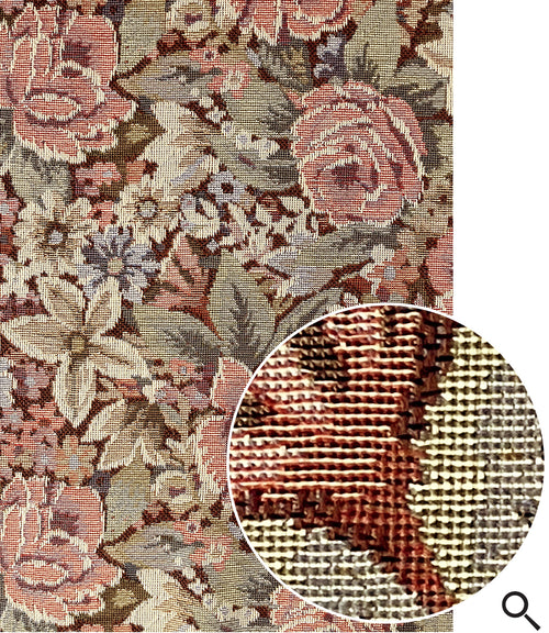 ESTAhome fotobehang geborduurd bloemmotief roze en groen - 200 x 279 cm - 159409 - vtwonen shop