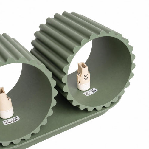 Sollux Lighting Wandlamp AURA 2 olijfgroen G9 - 21x12x10cm