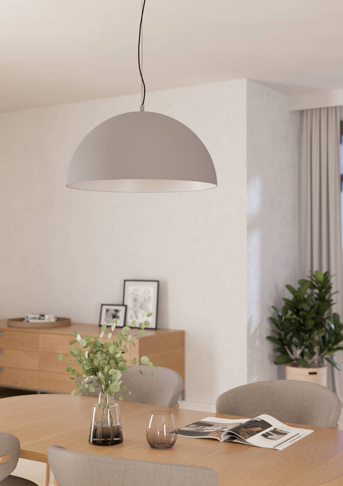 EGLO hanglamp Gaetano 1 - e27 - ø 53,5 cm - grijs/wit