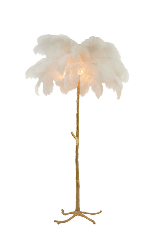 Light & Living vloerlamp FEATHER - wit - Ø95x180cm - vtwonen shop