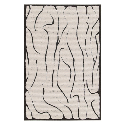 AFK Living vloerkleed Mirage - reliëfeffect - zwart - 200 x 290 cm