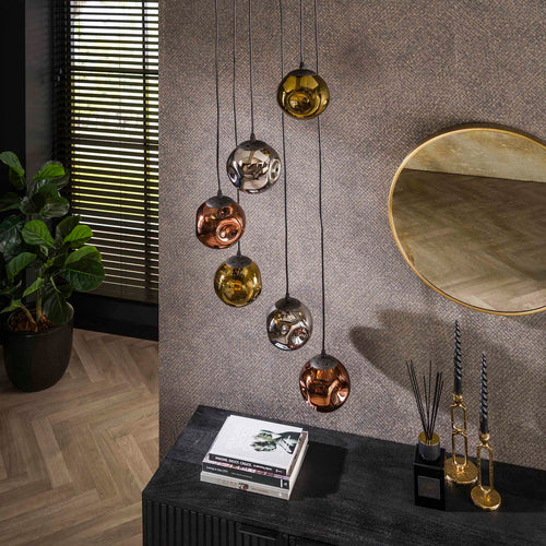 Giga Meubel Hanglamp Stellar - Zilver Metaal - 50x50x180cm