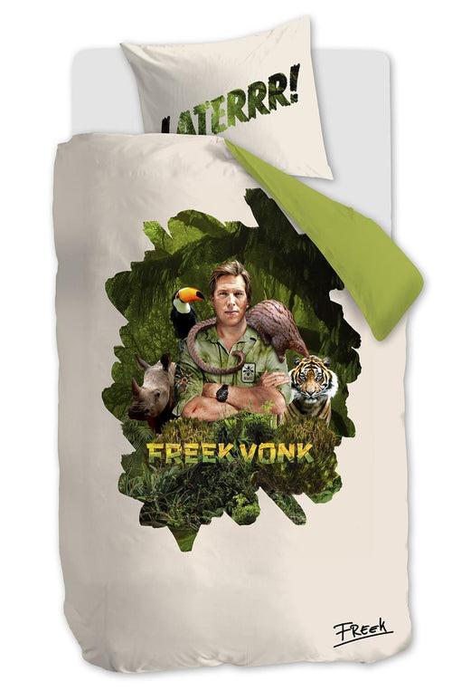 FREEK VONK dekbedovertrek Laterrr - 140x200 cm - zand