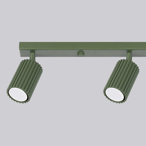 Sollux Lighting Plafondlamp KARBON 4L olijfgroen - 81x6,5x16,5cm